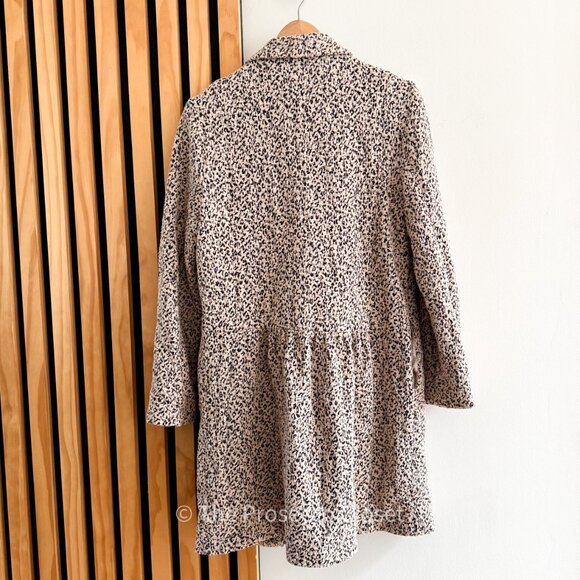 Anthropologie CARTONNIER Women’s Leopard Print Coat Long Blazer Jacket (S) - Picture 4 of 5